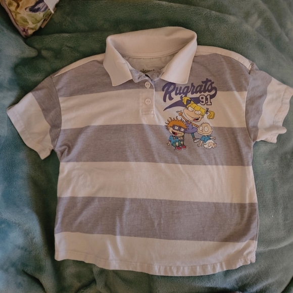 Nickelodeon Other - Nickelodeon Rugrats Toddler Polo - Gray and White